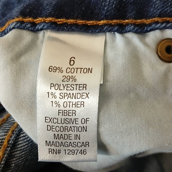 Blue Mountain Jeans 6 Mid Rise Straight Blue Denim Stretch - Picture 9 of 10